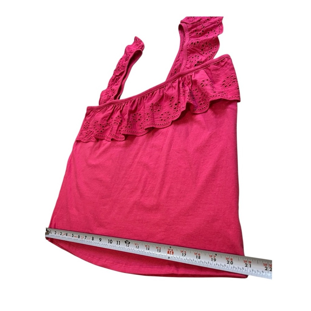 Inner Circle Tank Top, Ruffle Sleeve, Color Pink, Size Medium - Picture 7 of 9